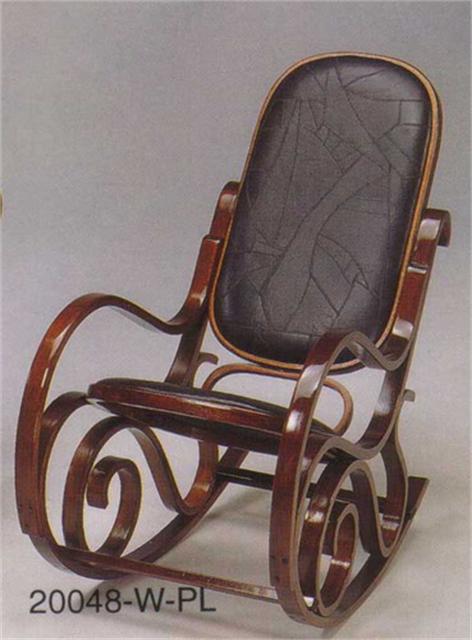 Кресло-качалка 20048 в коже